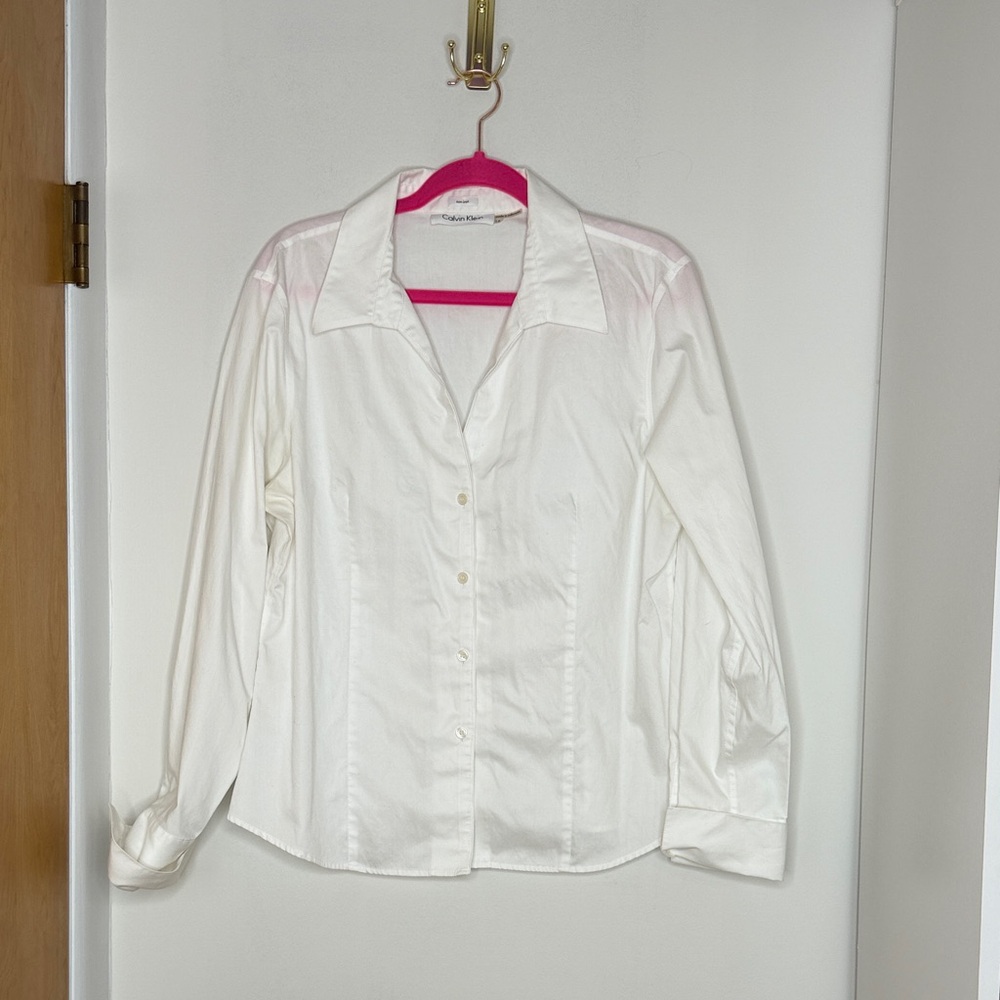 Calvin Klein White 100% Cotton Shirt